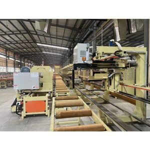 Fully automatic 8 inches 2000T 2200UST 3 heads aluminium extrusion double puller machine
