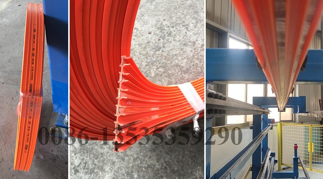 Aluminum profile extrusion puller part seamless bus bar current collector brush