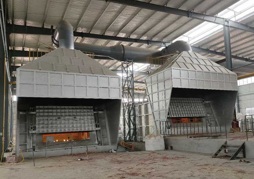 dual-chamber aluminum melting furnace